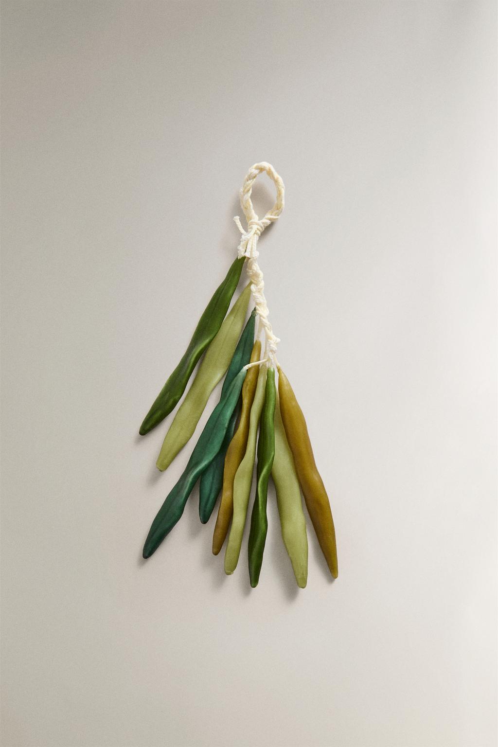 Набор декоративных свечей в форме листа (набор из 9 штук)