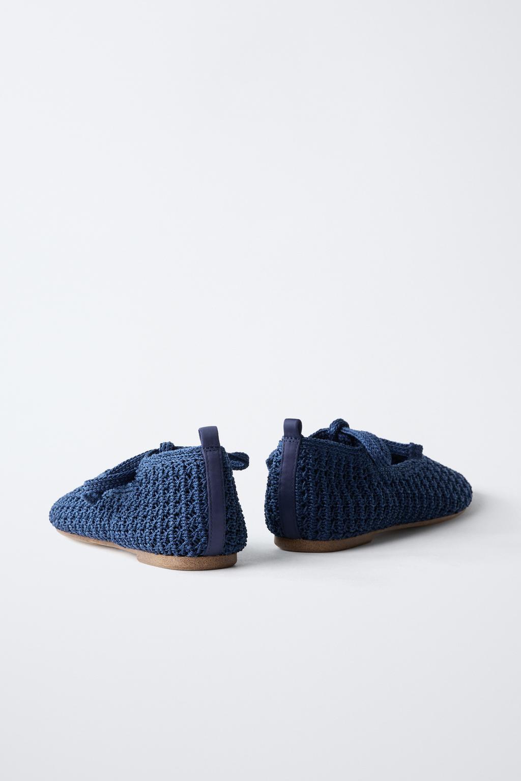 БАЛЕТКИ КРЮЧКОМ С ЗАВЯЗКАМИ