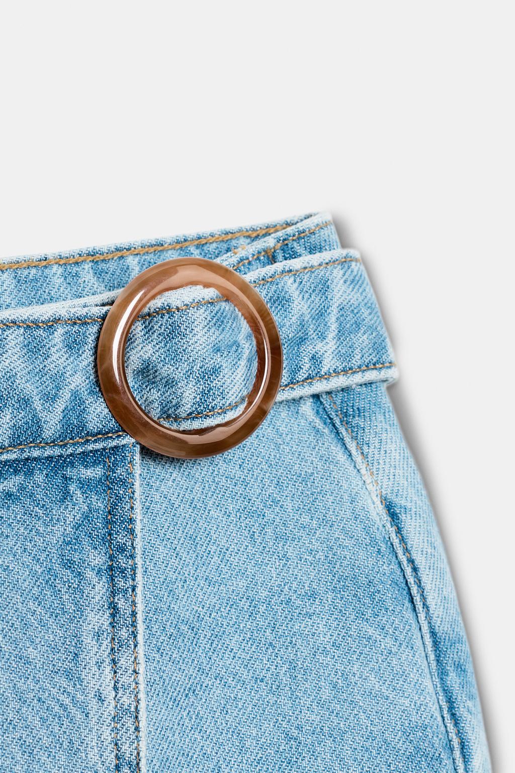 ДЖИНСОВЫЕ ЮБКА-ШОРТЫ Z1975 С ПРЯЖКОЙ