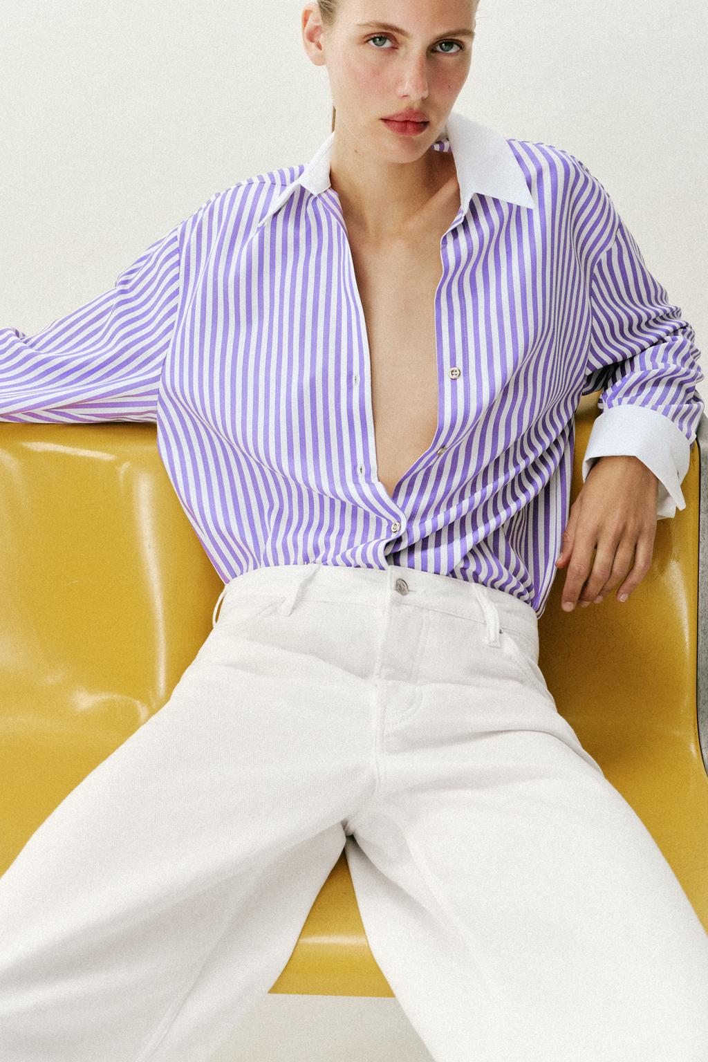 РУБАШКА ИЗ ПОПЛИНА В ПОЛОСКУ