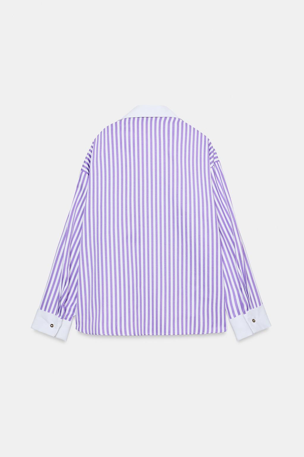 РУБАШКА ИЗ ПОПЛИНА В ПОЛОСКУ