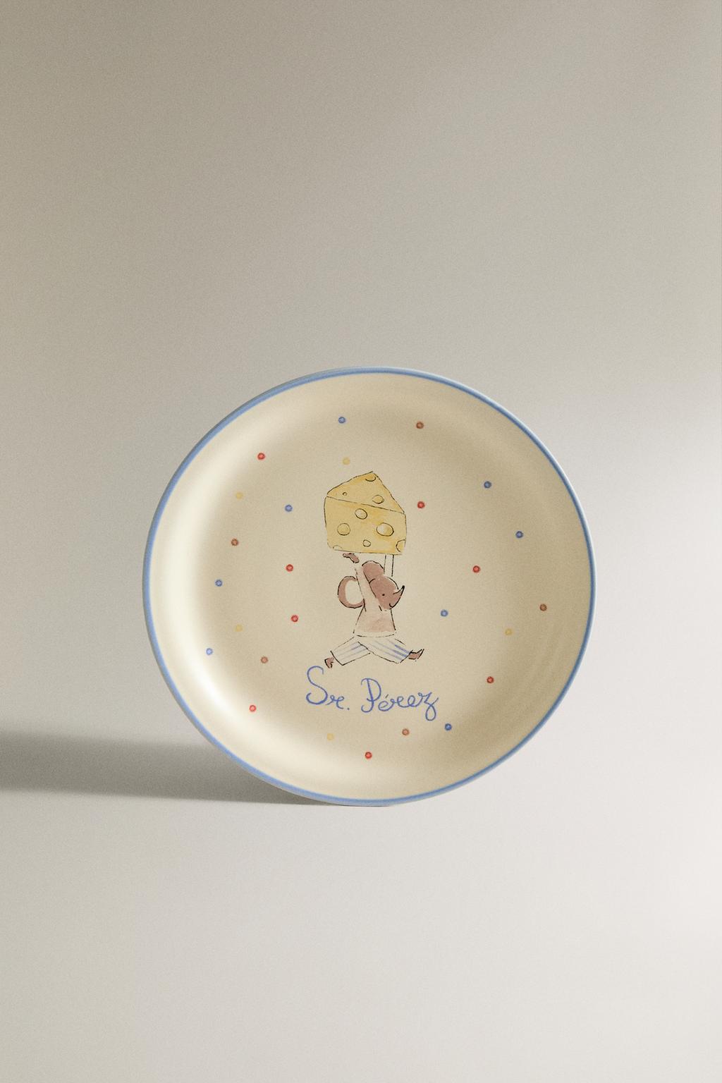 Детская керамическая тарелка для зубной феи