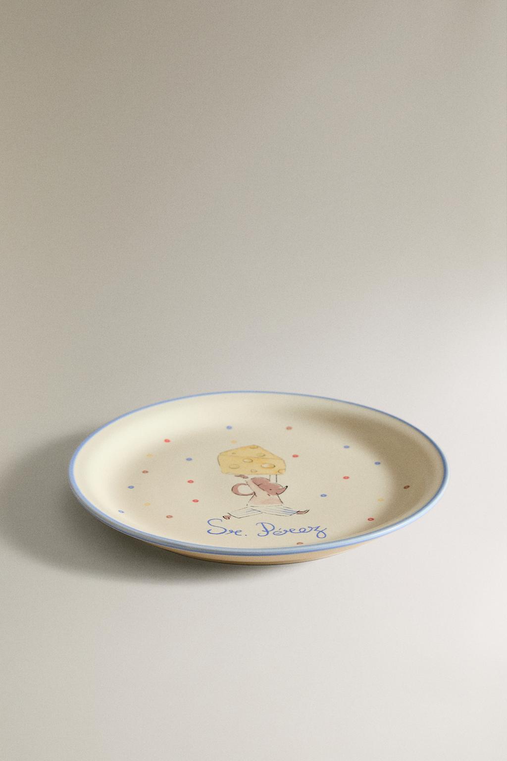 Детская керамическая тарелка для зубной феи