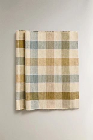 Чековая скатерть из хлопкового вельвета- Заказать в России