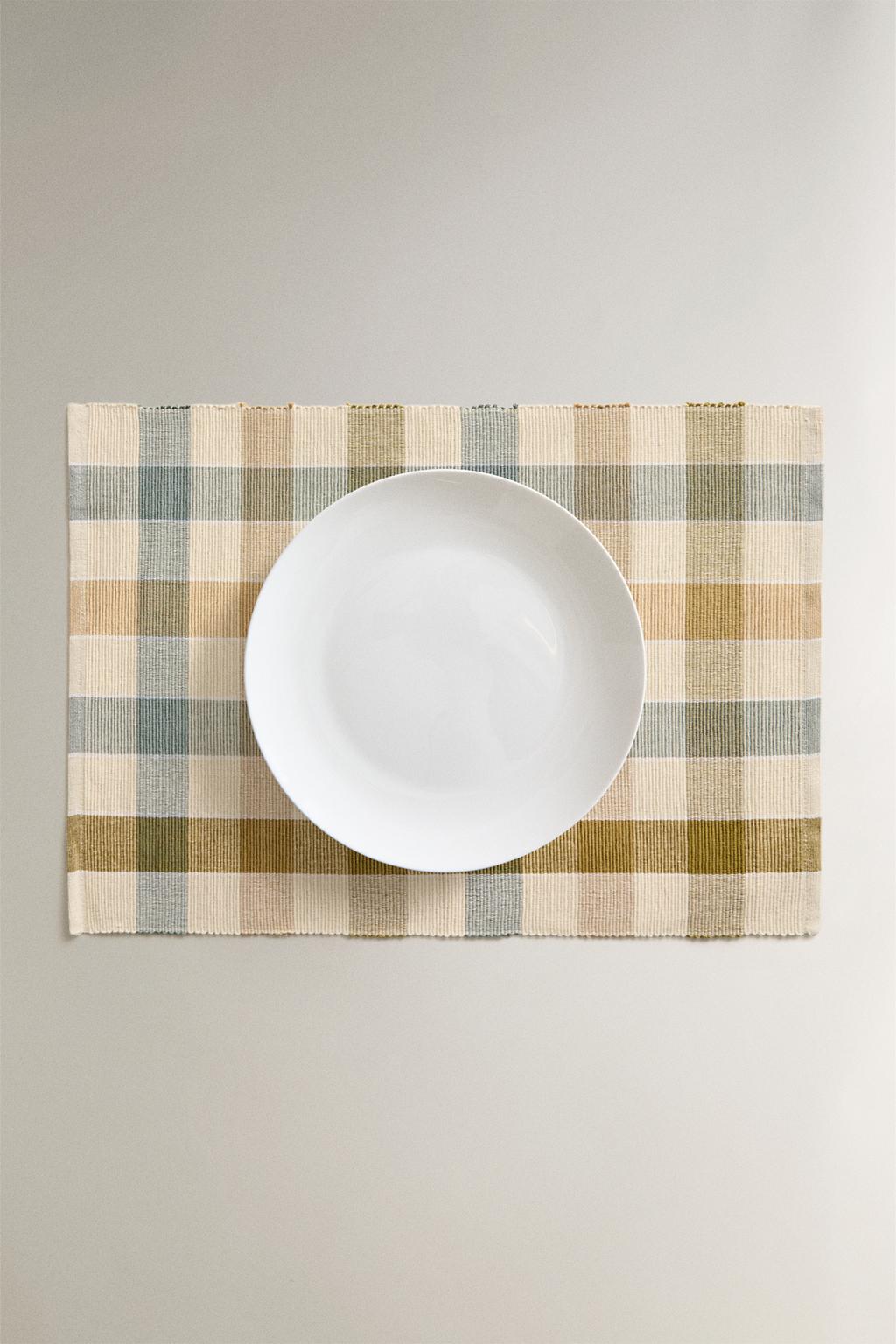 Чековая скатерть из хлопкового вельвета