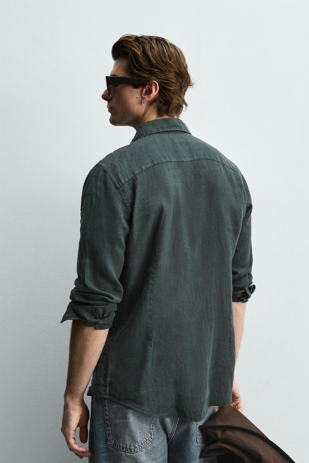 РУБАШКА REGULAR FIT ИЗ 100% ЛЬНА