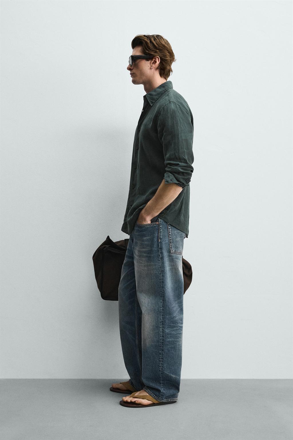 РУБАШКА REGULAR FIT ИЗ 100% ЛЬНА