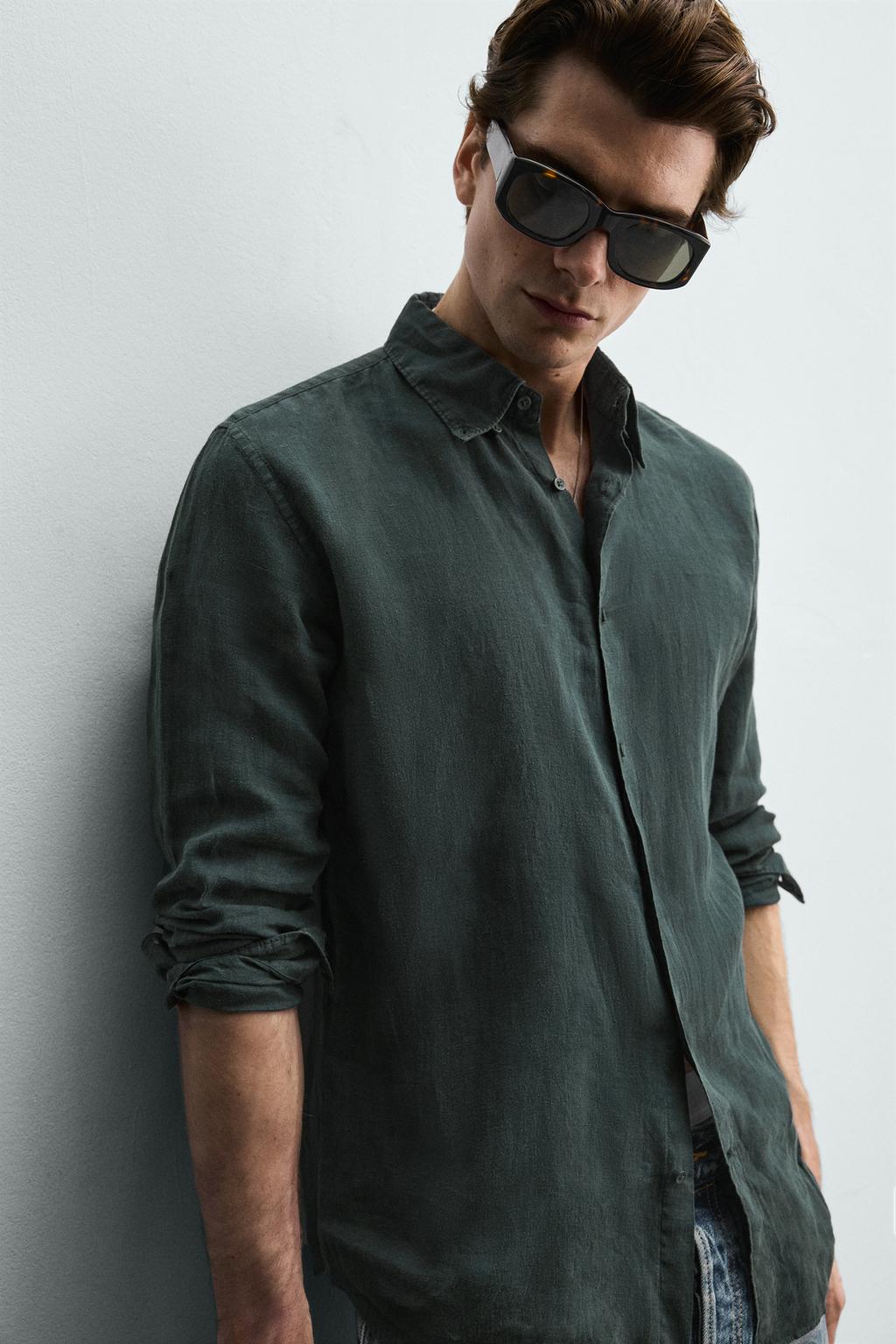 РУБАШКА REGULAR FIT ИЗ 100% ЛЬНА