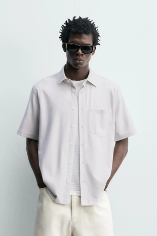 Рубашка Regular Fit в полоску- Заказать в России