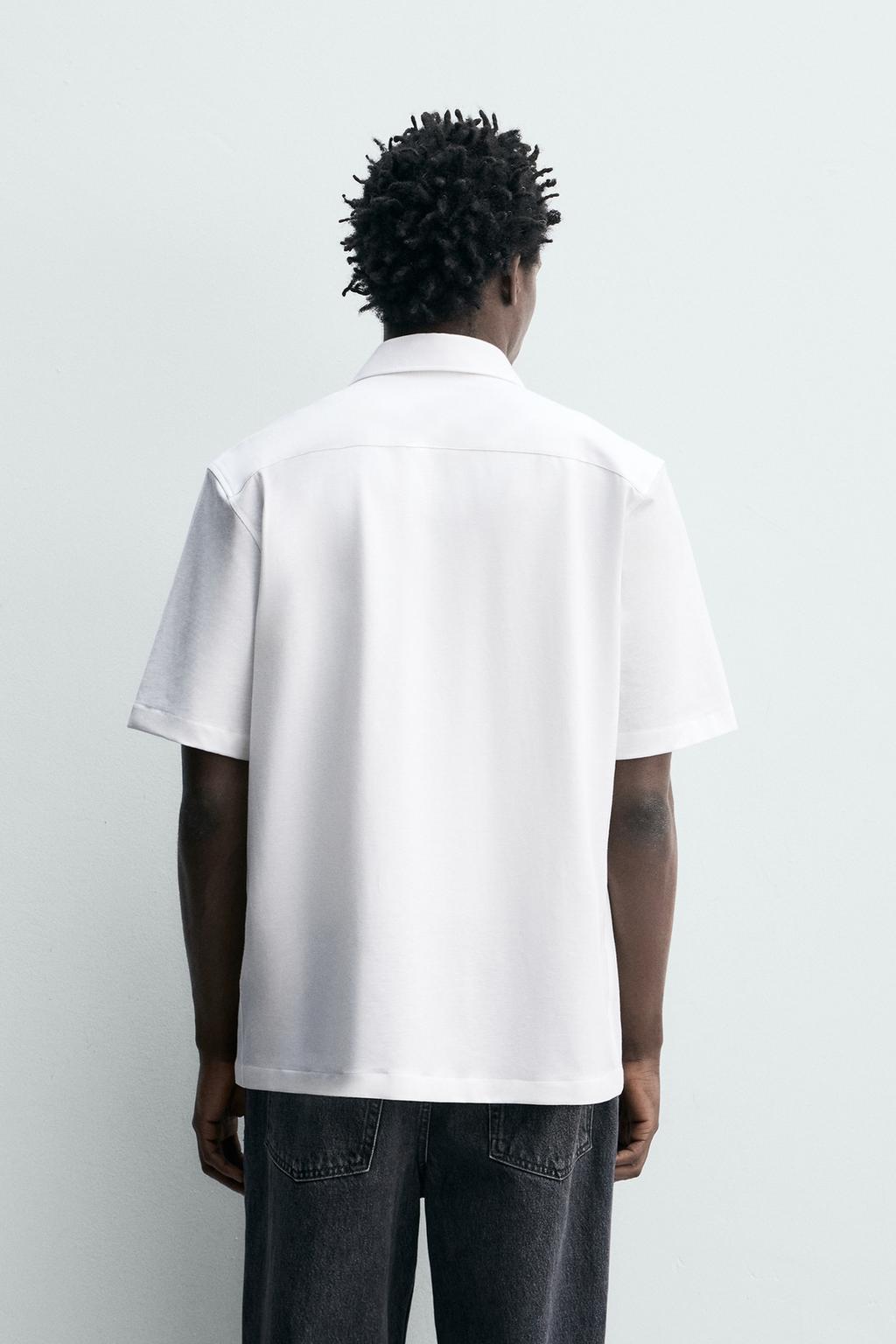 РУБАШКА КЛАССИЧЕСКОГО КРОЯ ИЗ РЕЛЬЕФНОЙ ТКАНИ