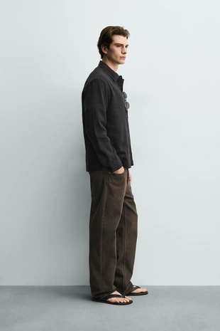 Поло из хлопка и льна