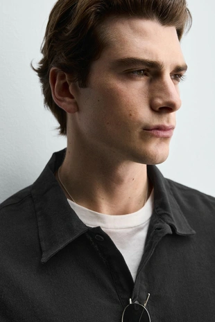 Поло из хлопка и льна- Заказать в России