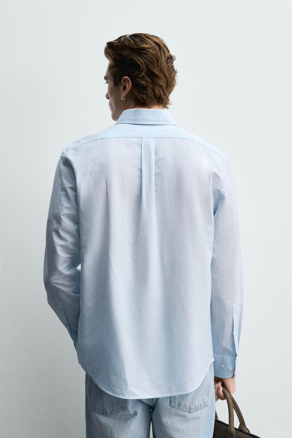 РУБАШКА REGULAR FIT ИЗ ХЛОПКА И ЛЬНА