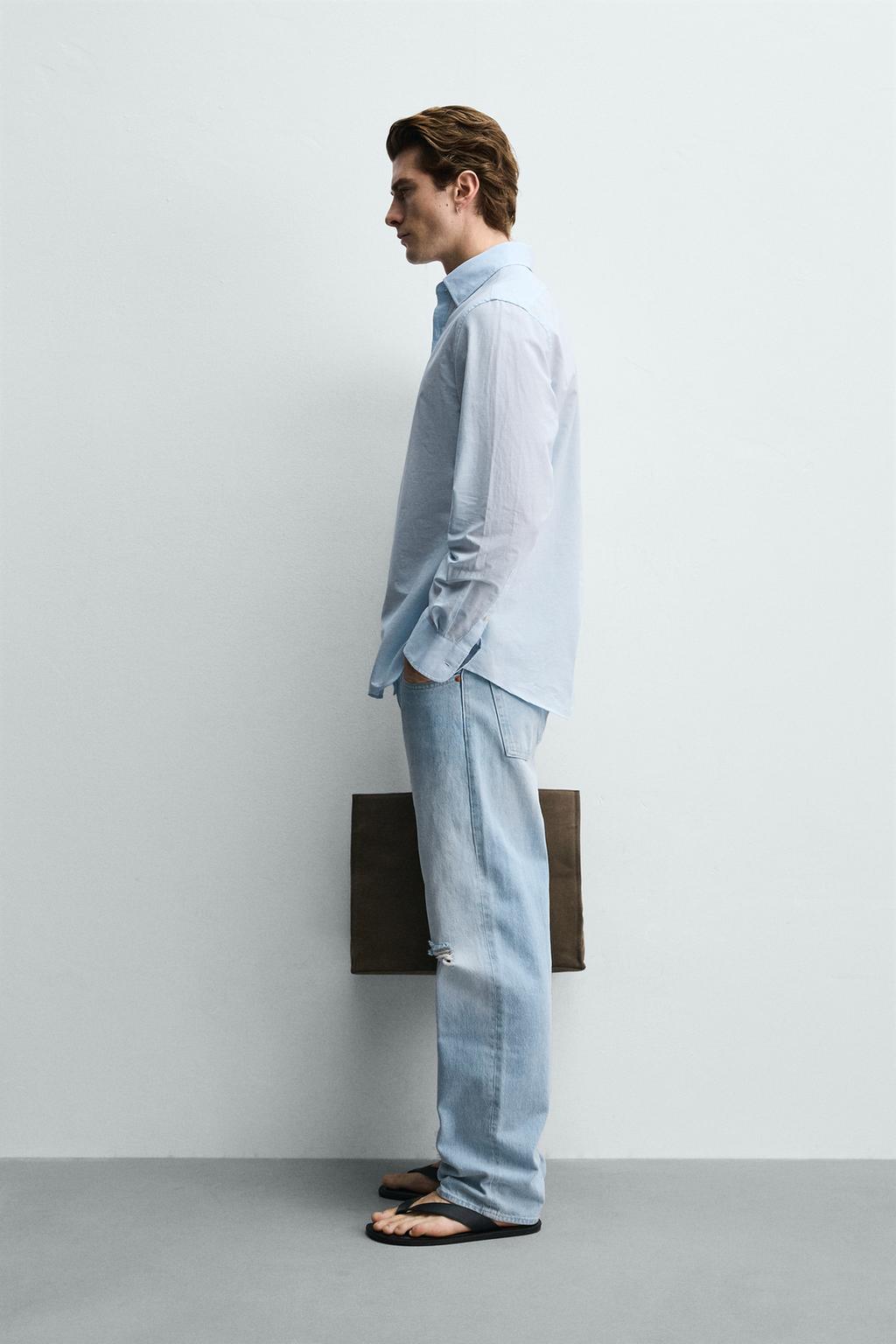 РУБАШКА REGULAR FIT ИЗ ХЛОПКА И ЛЬНА