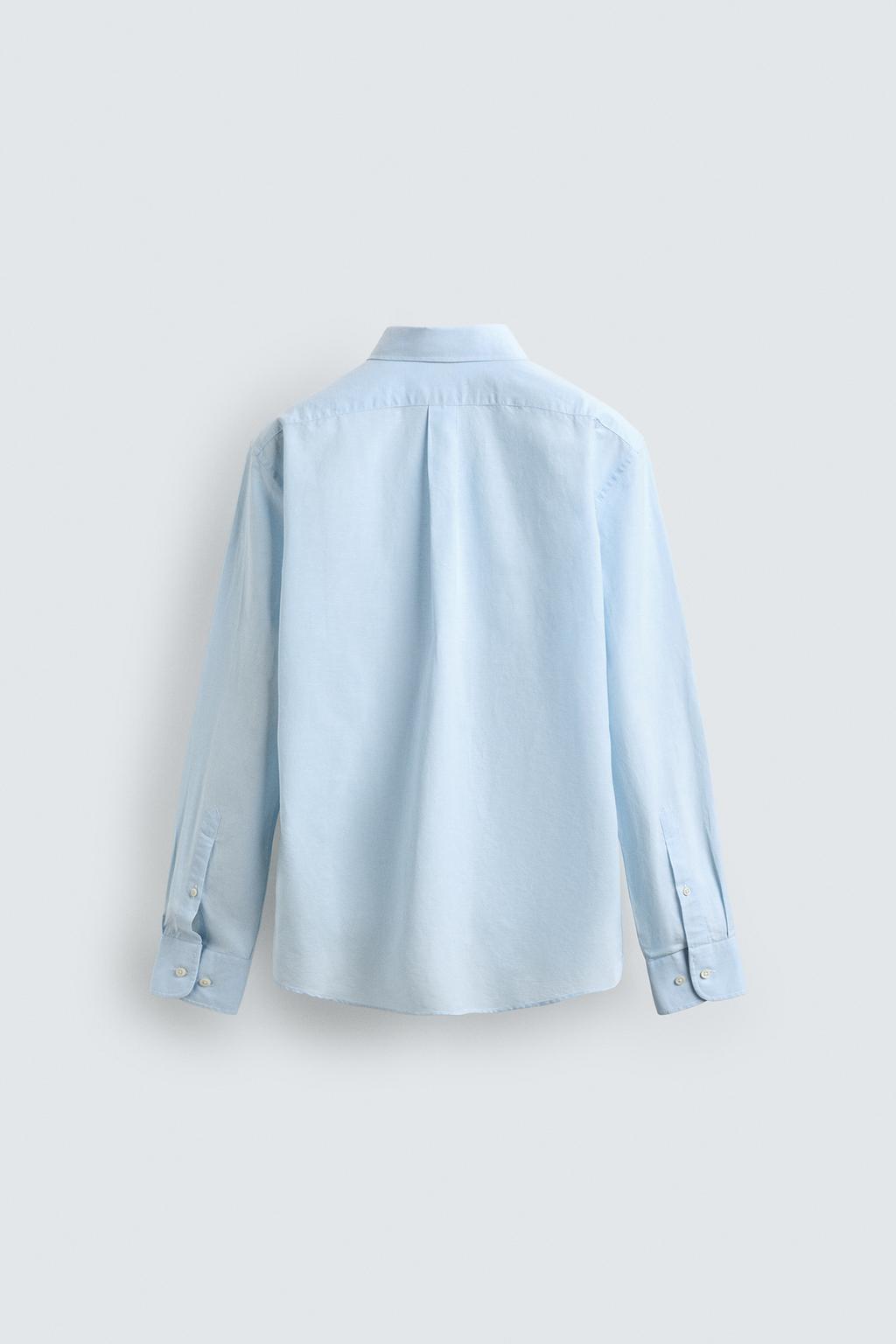 РУБАШКА REGULAR FIT ИЗ ХЛОПКА И ЛЬНА