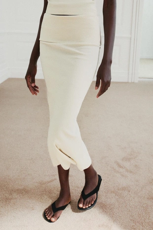 Юбка в рубчик в стиле рустик