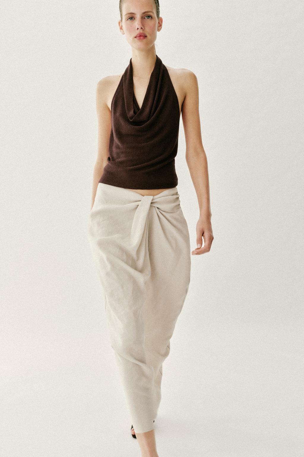 ЮБКА МИДИ С ДРАПИРОВКОЙ