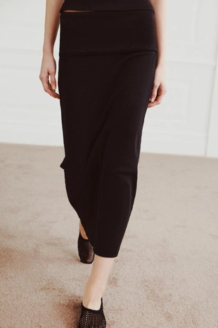 Юбка в рубчик в стиле рустик