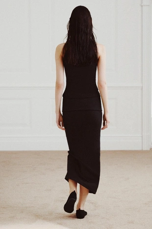 Юбка в рубчик в стиле рустик