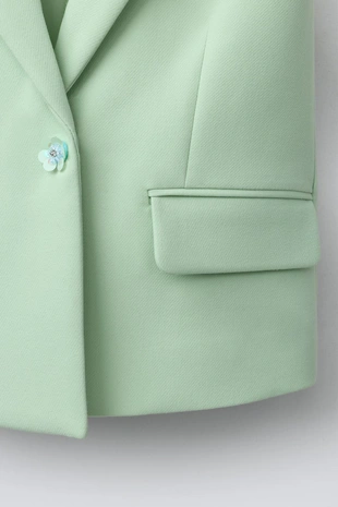 Длинный жилет с декоративной пуговицей- Заказать в России