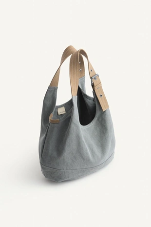 Хлопковая сумка с застежкой на плече- Заказать в России