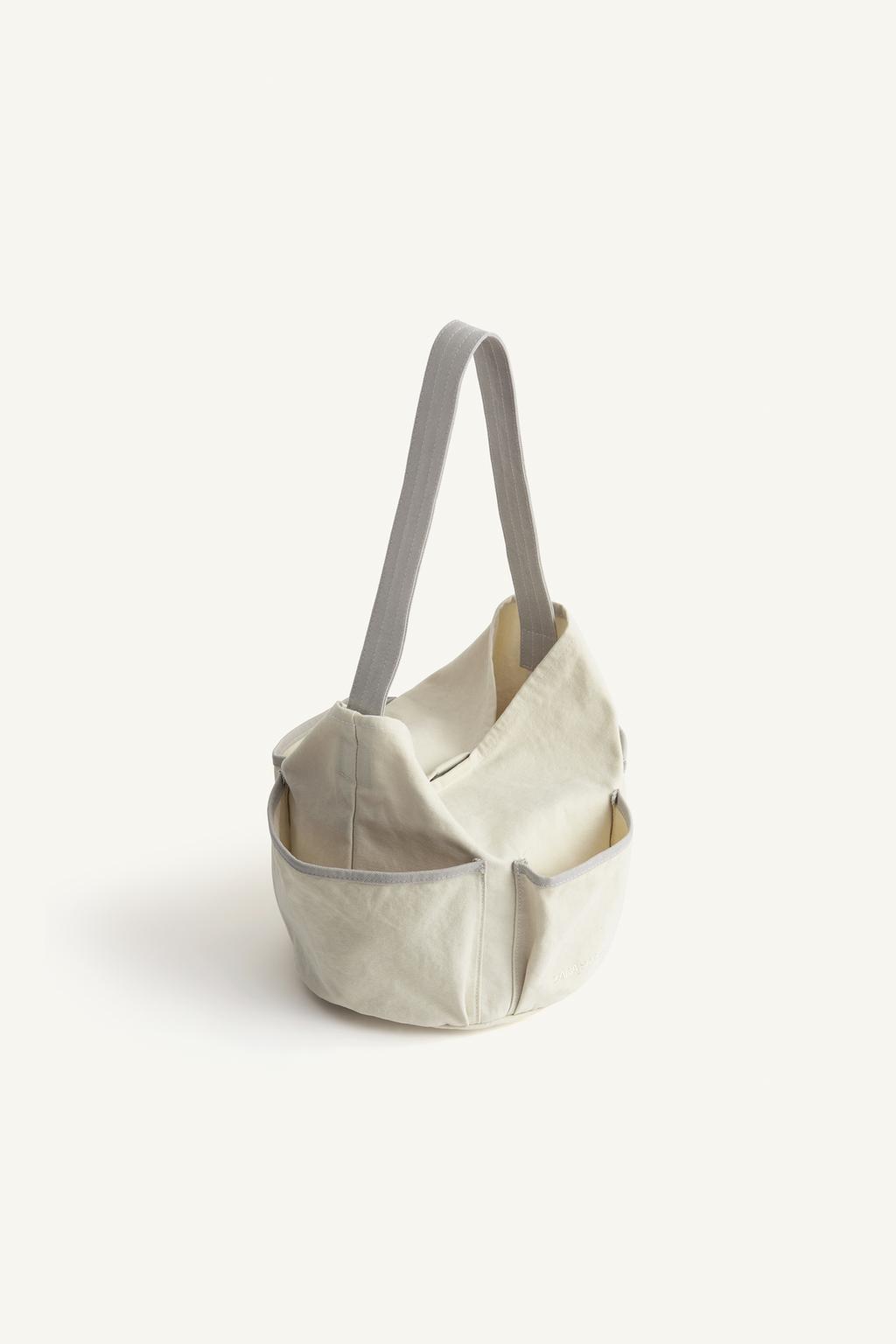 Хлопковая сумка с множеством карманов