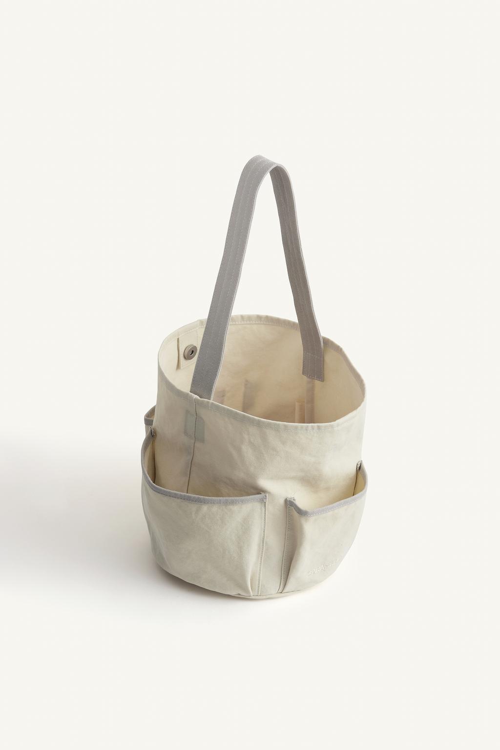 Хлопковая сумка с множеством карманов