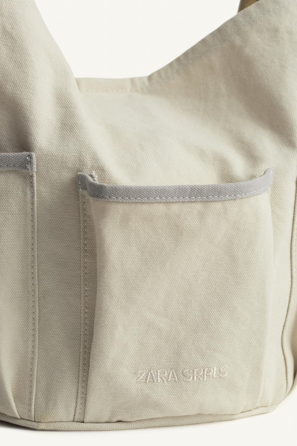 Хлопковая сумка с множеством карманов