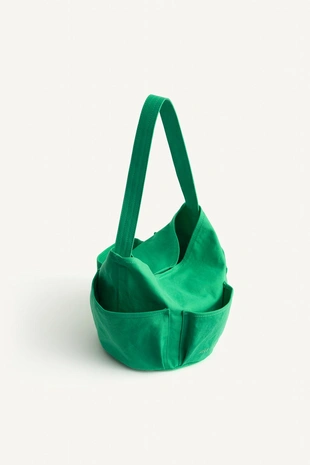 Хлопковая сумка с несколькими карманами zara- Заказать в России