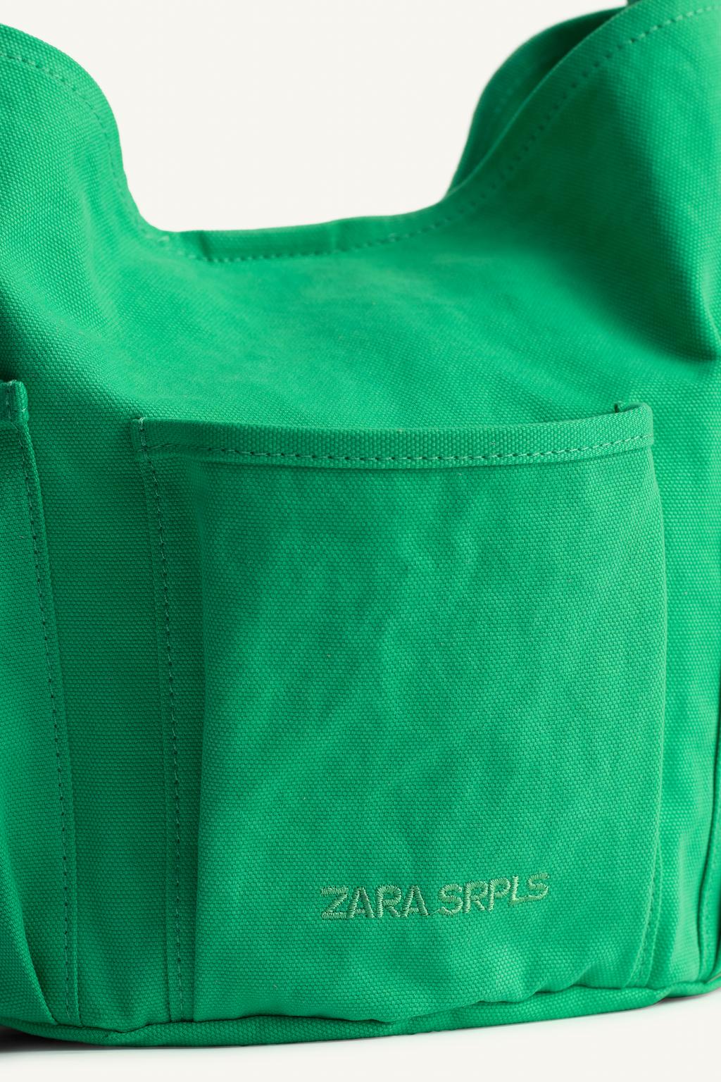 Хлопковая сумка с несколькими карманами zara