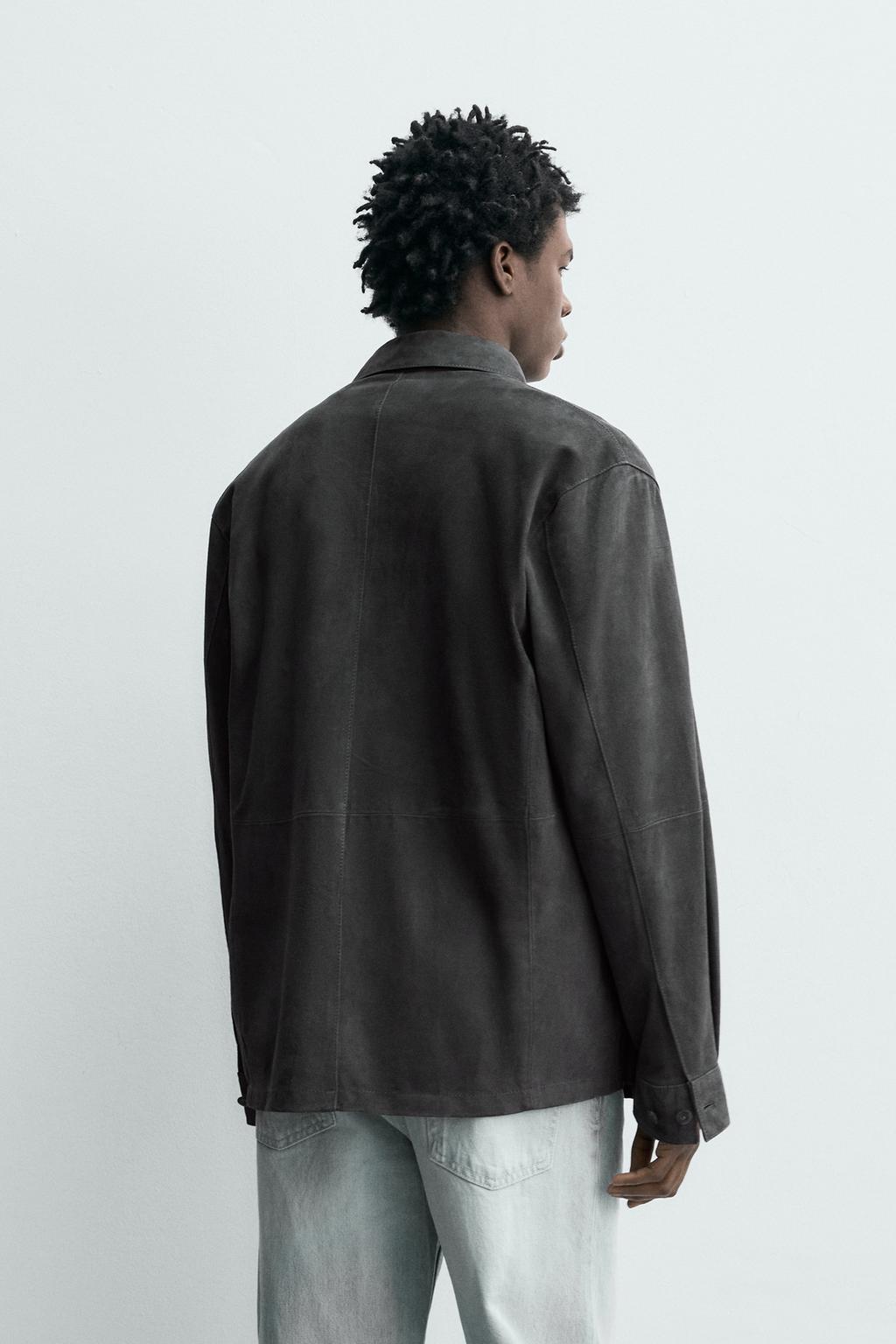 КУРТКА-РУБАШКА ИЗ ЗАМШИ КЛАССИЧЕСКОГО КРОЯ