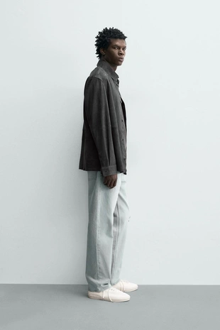 Куртка-рубашка из замши классического кроя- Заказать в России