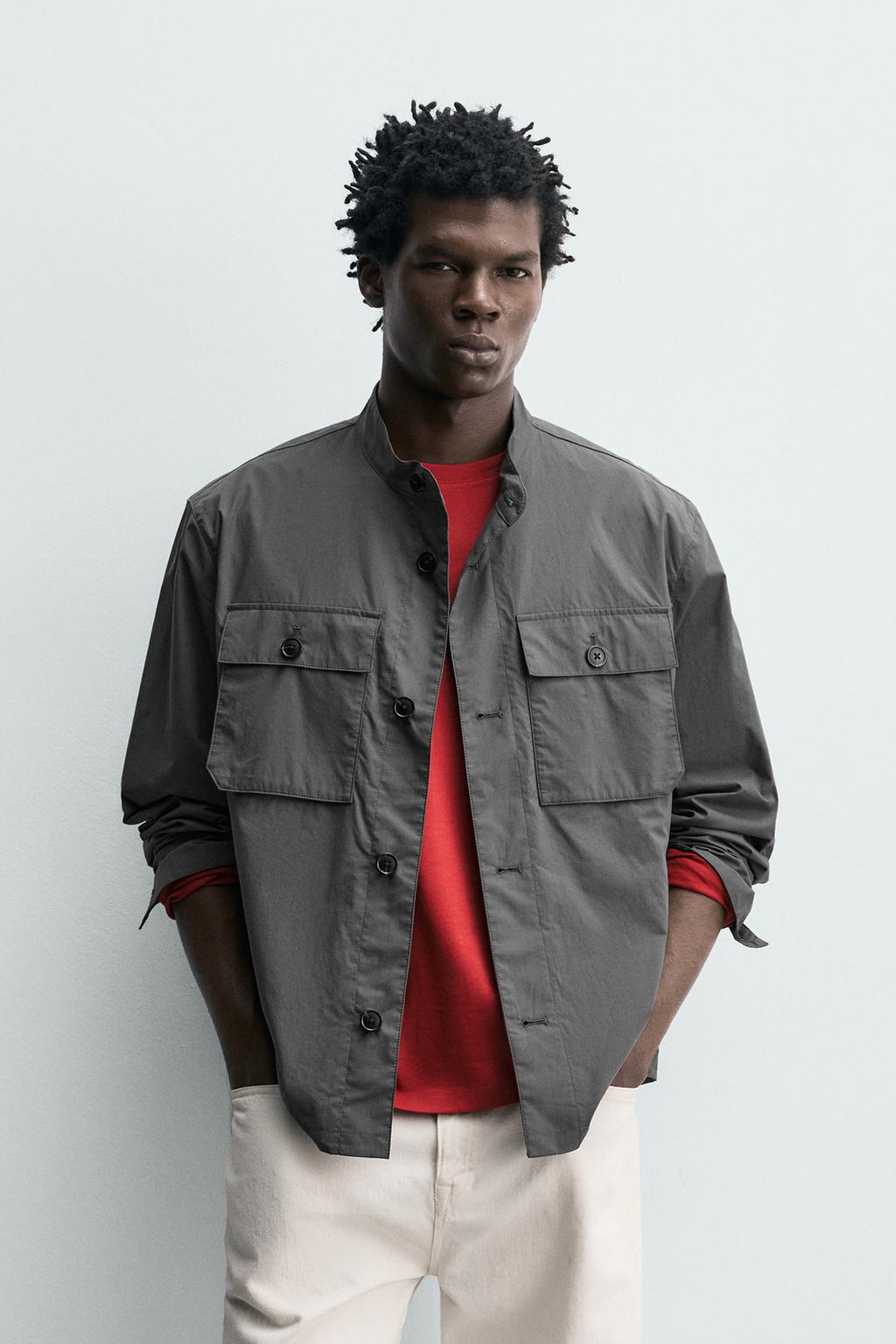 КУРТКА-РУБАШКА ИЗ ХЛОПКА С КАРМАНАМИ