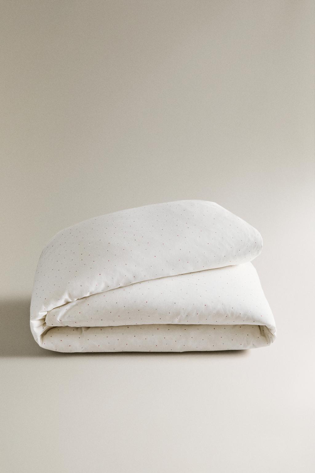 Детское постельное одеяло в горошек