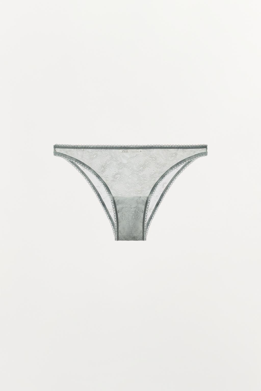 ТРУСЫ ИЗ СЕТЧАТОЙ ТКАНИ С КРУЖЕВОМ