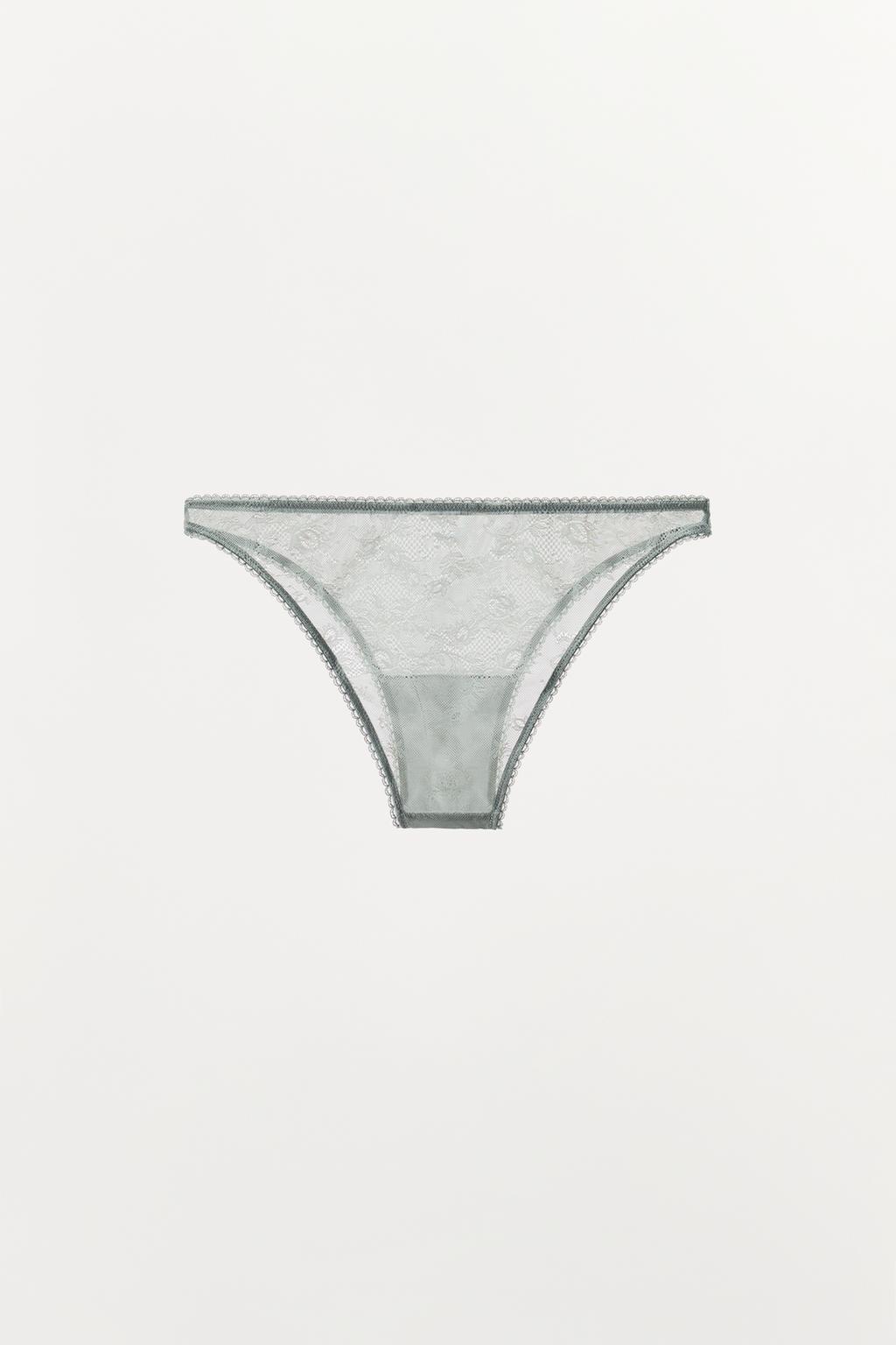 ТРУСЫ ИЗ СЕТЧАТОЙ ТКАНИ С КРУЖЕВОМ