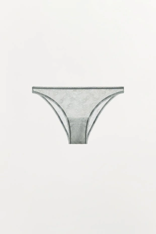 Трусы из сетчатой ткани с кружевом- Заказать в России