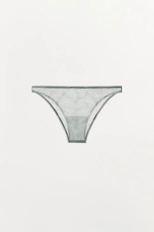 Трусы из сетчатой ткани с кружевом- Заказать в России