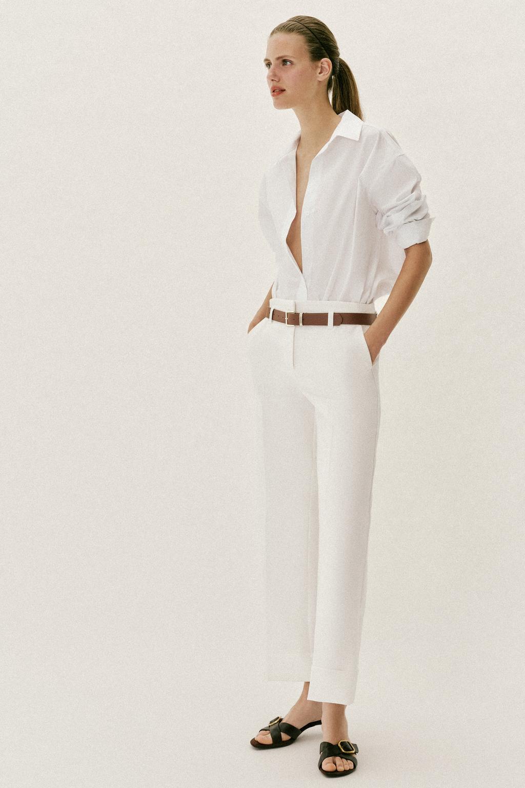 БРЮКИ С ОТВОРОТАМИ И РЕМНЕМ