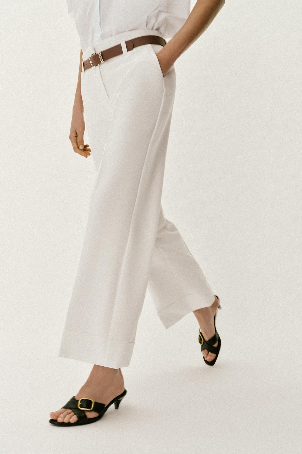 БРЮКИ С ОТВОРОТАМИ И РЕМНЕМ