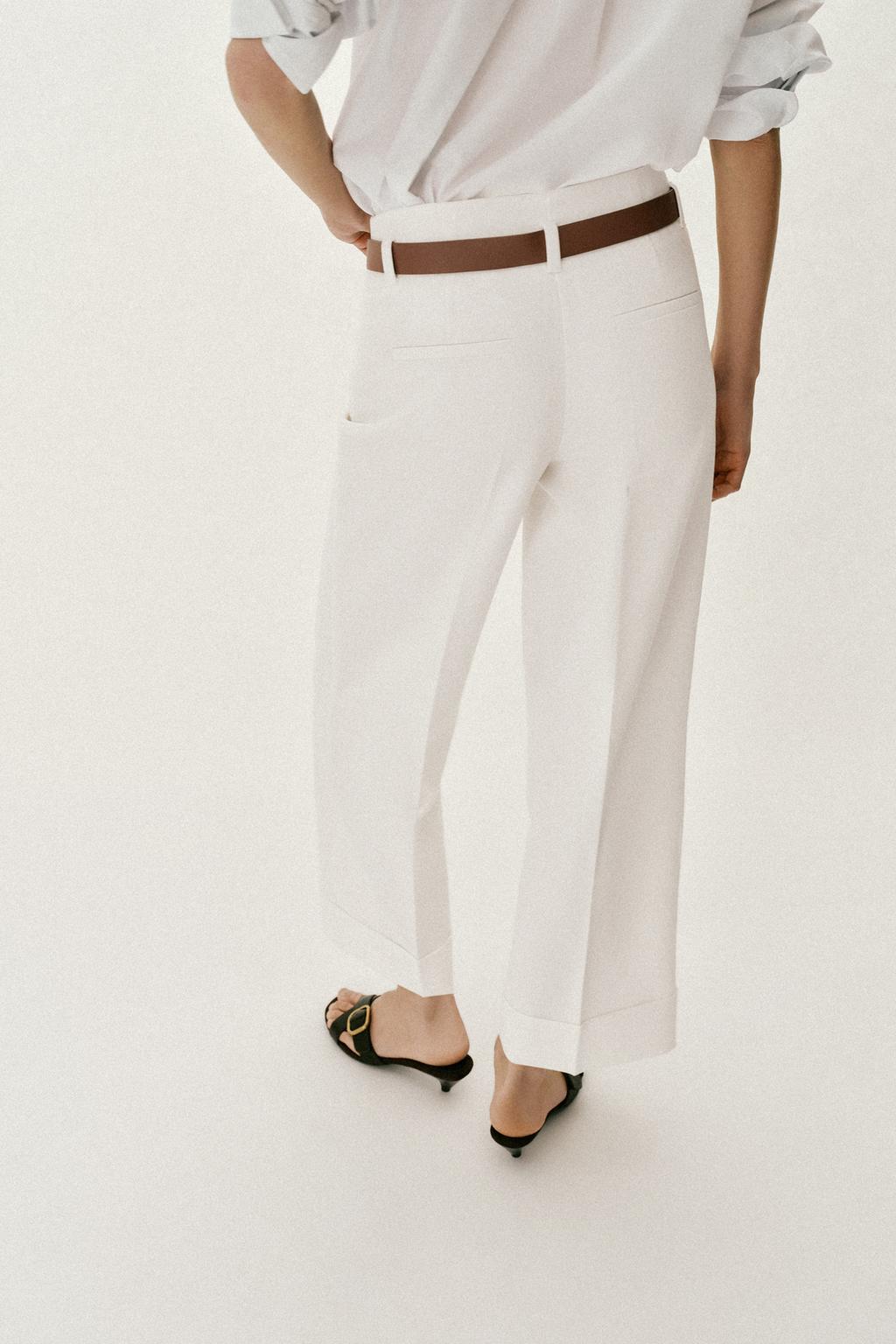 БРЮКИ С ОТВОРОТАМИ И РЕМНЕМ