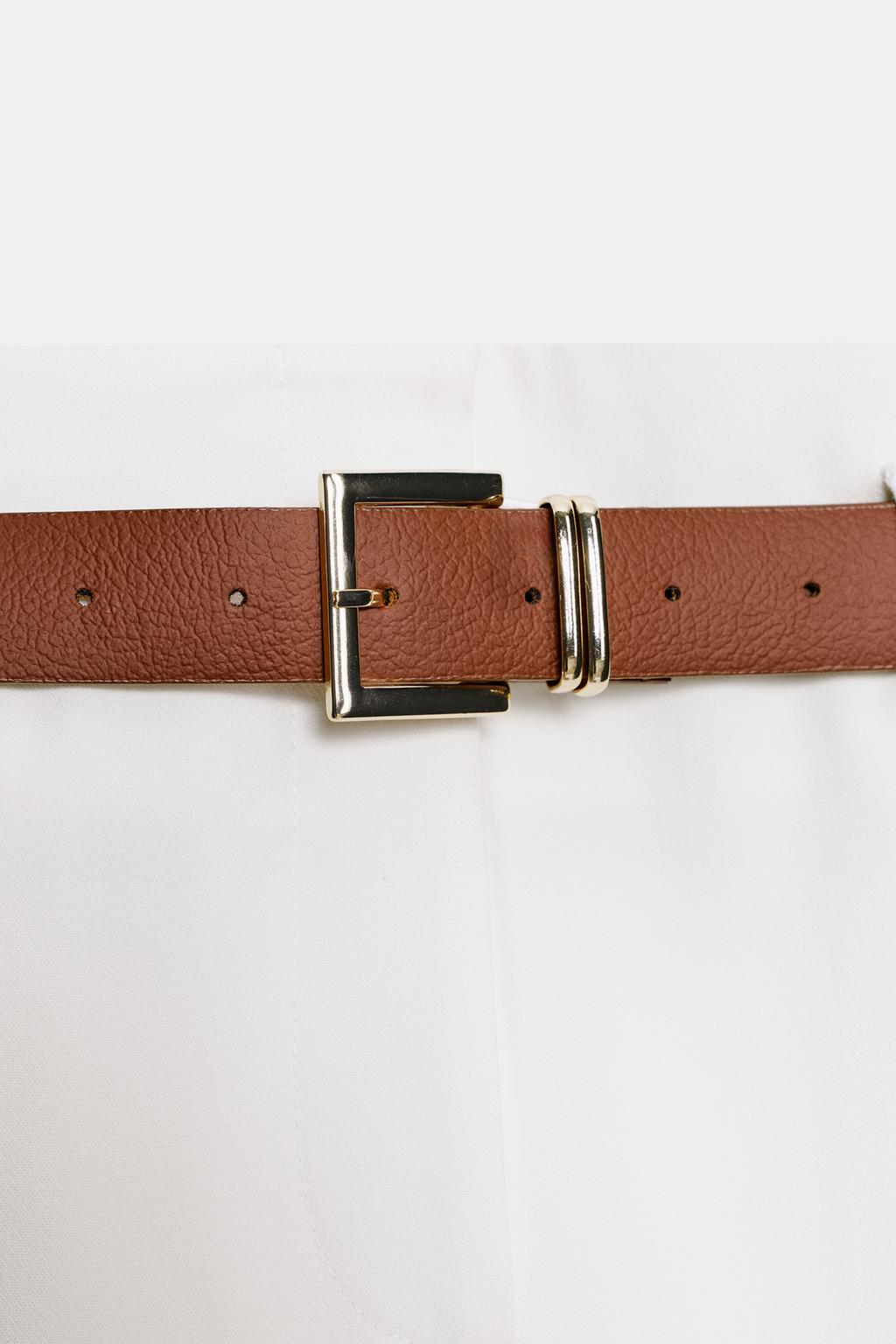 БРЮКИ С ОТВОРОТАМИ И РЕМНЕМ