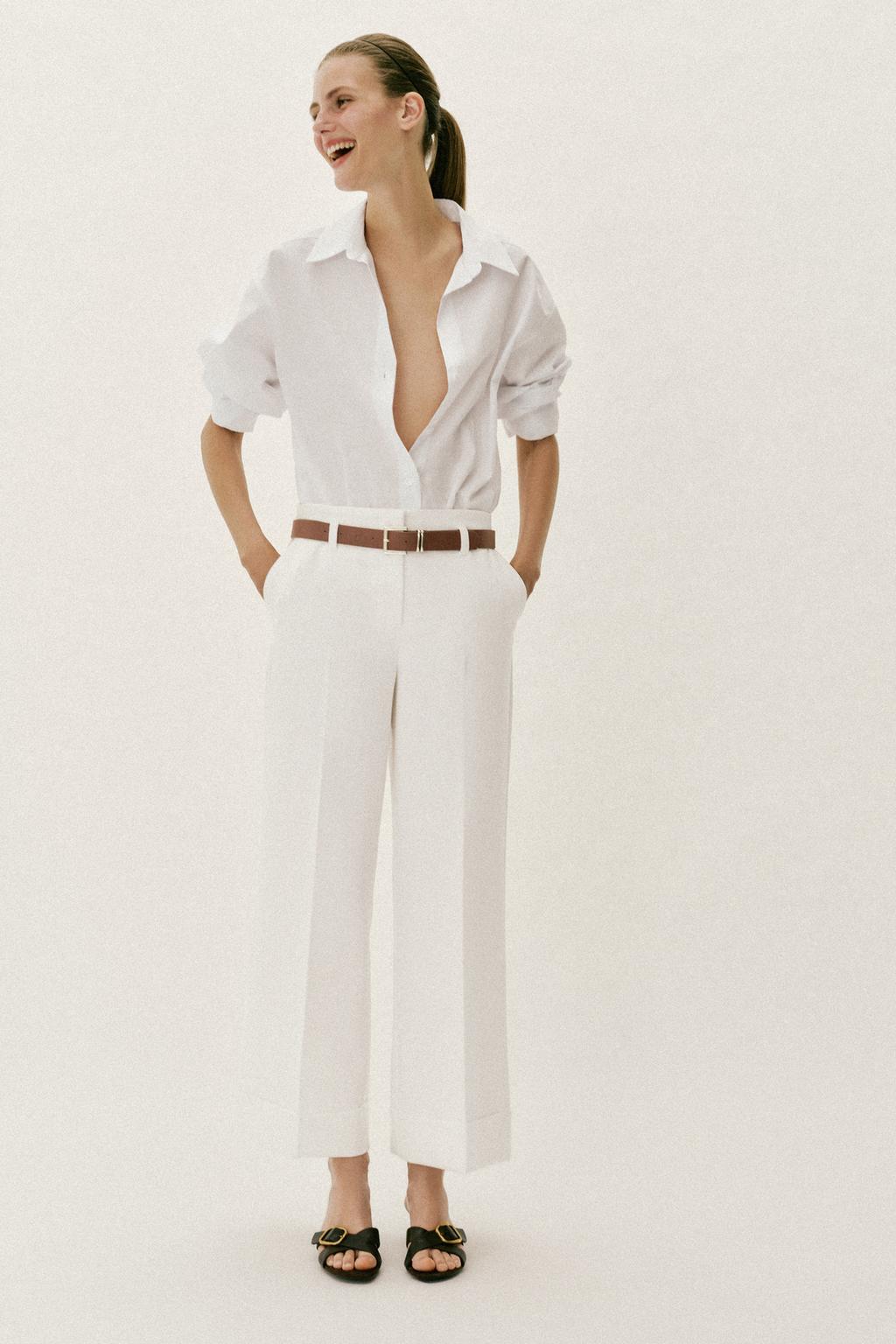 БРЮКИ С ОТВОРОТАМИ И РЕМНЕМ