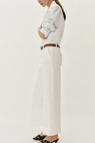 Брюки с отворотами и ремнем- Заказать в России