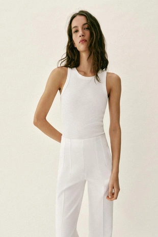 Брюки с высокой посадкой- Заказать в России