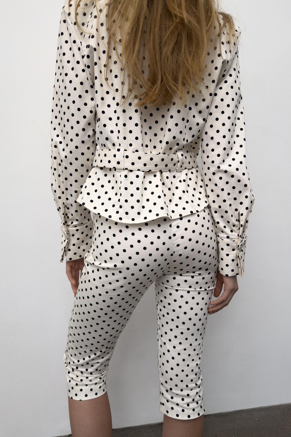 БРЮКИ КАПРИ В ГОРОШЕК