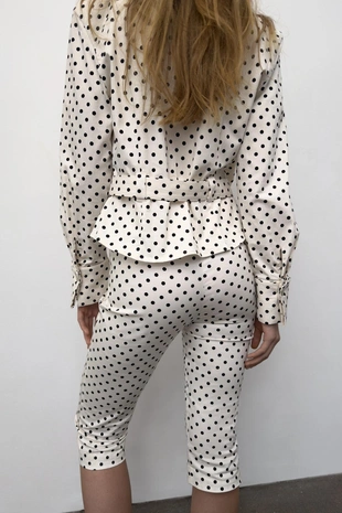 Брюки капри в горошек- Заказать в России