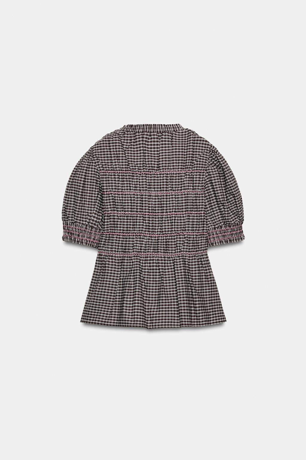 РУБАШКА В КЛЕТКУ СО СТРУКТУРОЙ «СОТЫ»