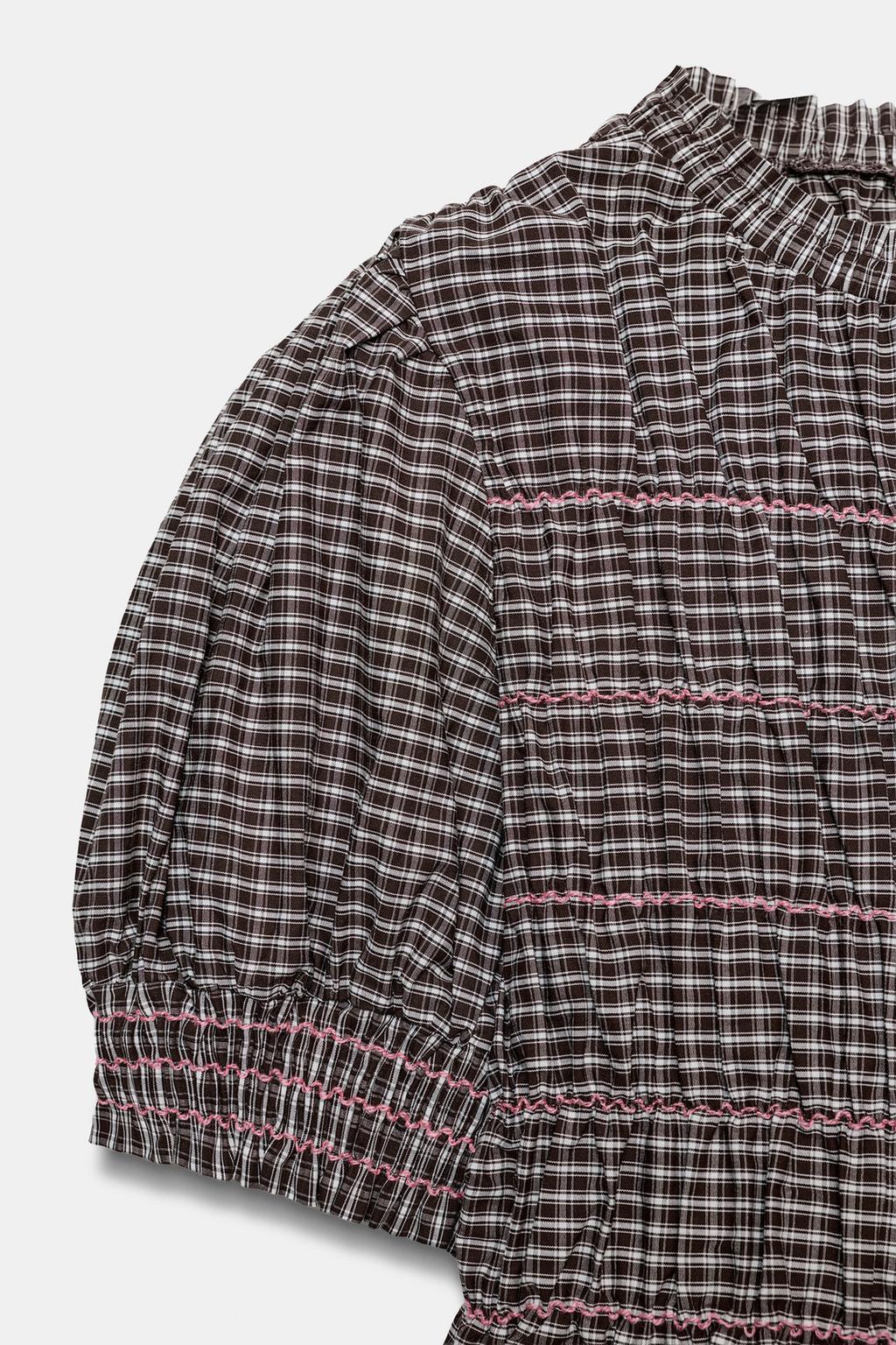 РУБАШКА В КЛЕТКУ СО СТРУКТУРОЙ «СОТЫ»