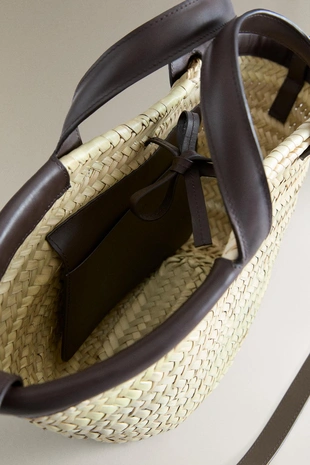 Мини сумка-тоут с деталями из кожи- Заказать в России